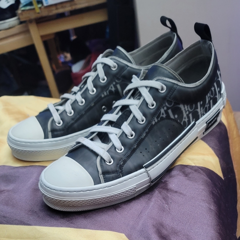 Dior Black And White Oblique B23 Sneakers